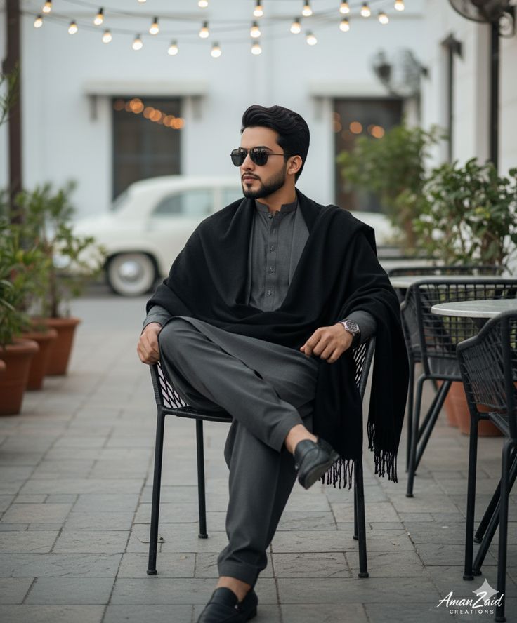 Winter Acrylic wool men shawal