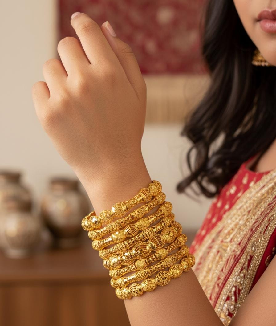 Beautiful gold plated indian bangles