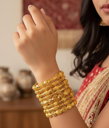 Beautiful gold plated indian bangles