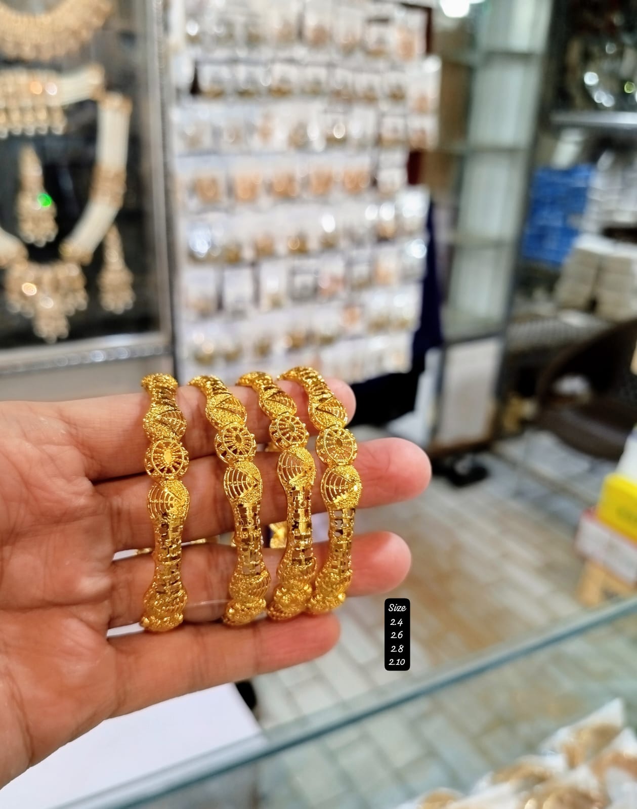 Beautiful gold plated indian bangles