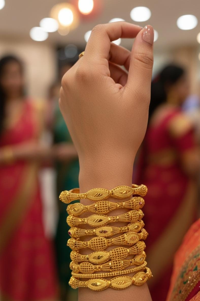 Beautiful gold plated indian bangles
