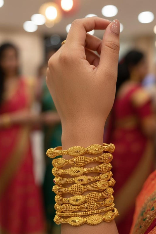 Beautiful gold plated indian bangles