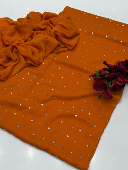 Premium shiffon Mukaish work 2Pcs dress