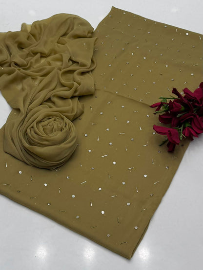 Premium shiffon Mukaish work 2Pcs dress