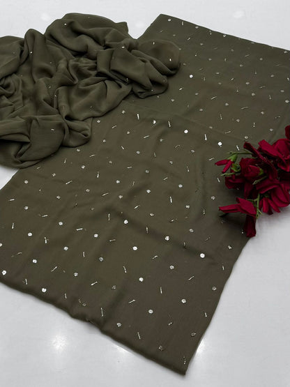 Premium shiffon Mukaish work 2Pcs dress