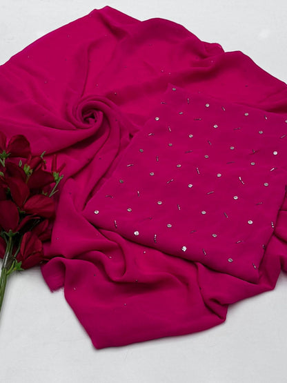 Premium shiffon Mukaish work 2Pcs dress